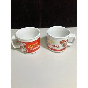 Set Of 2 Kids Classic CAMPBELL'S SOUP Bowl Cups Mugs 2004